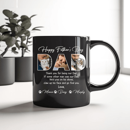 Upload Photo Happy Father's Day For Cat Lover Dark Mug TH10 890909