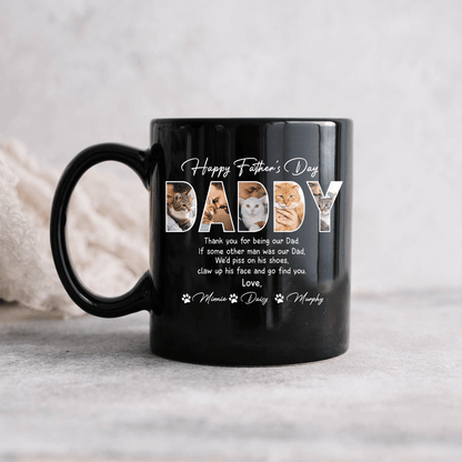 Upload Photo Happy Father's Day For Cat Lover Dark Mug TH10 890909