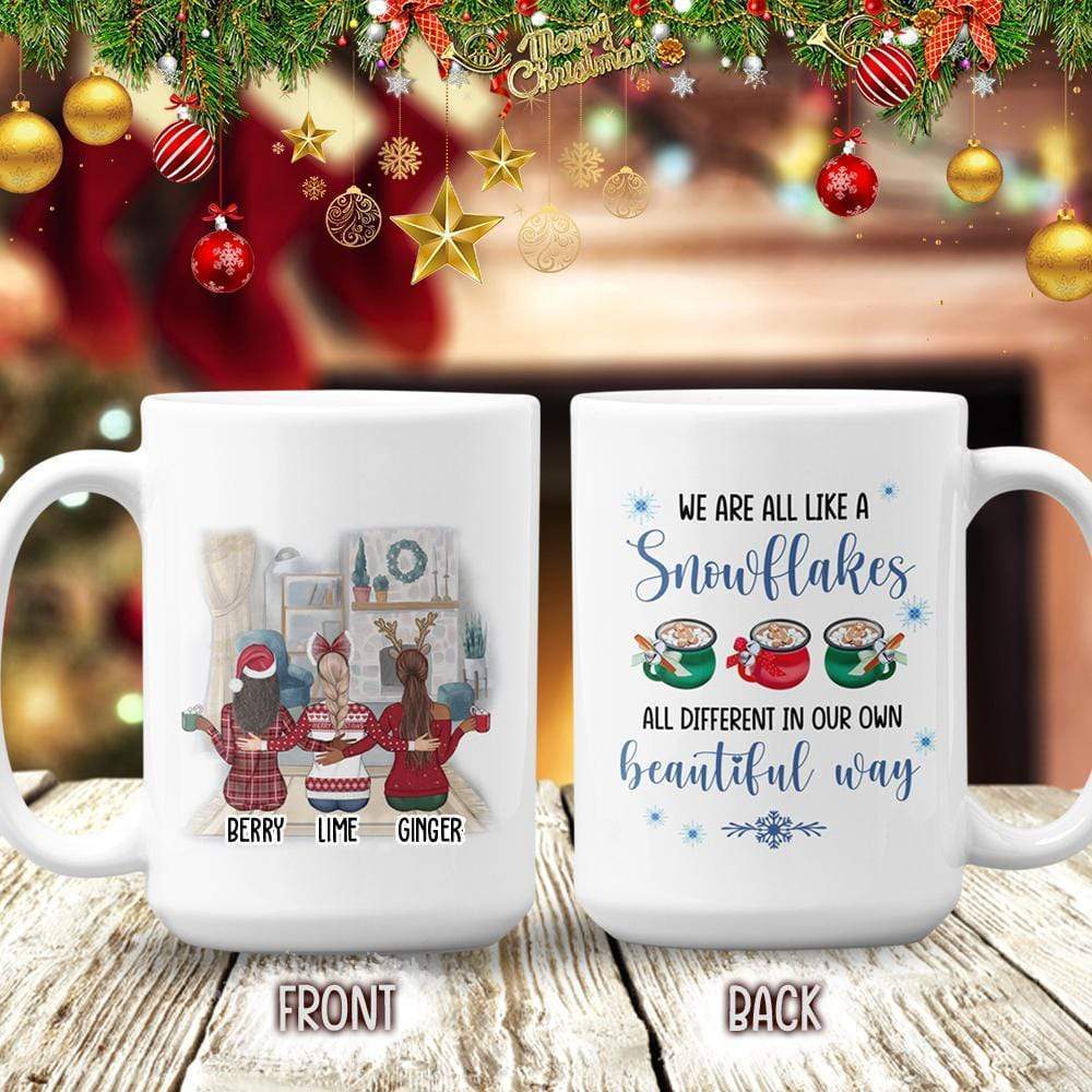 We Are Like A Snowflake Christmas Bestie Coffee Mug, Best Friend Gift HN590
