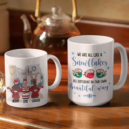 We Are Like A Snowflake Christmas Bestie Coffee Mug, Best Friend Gift HN590
