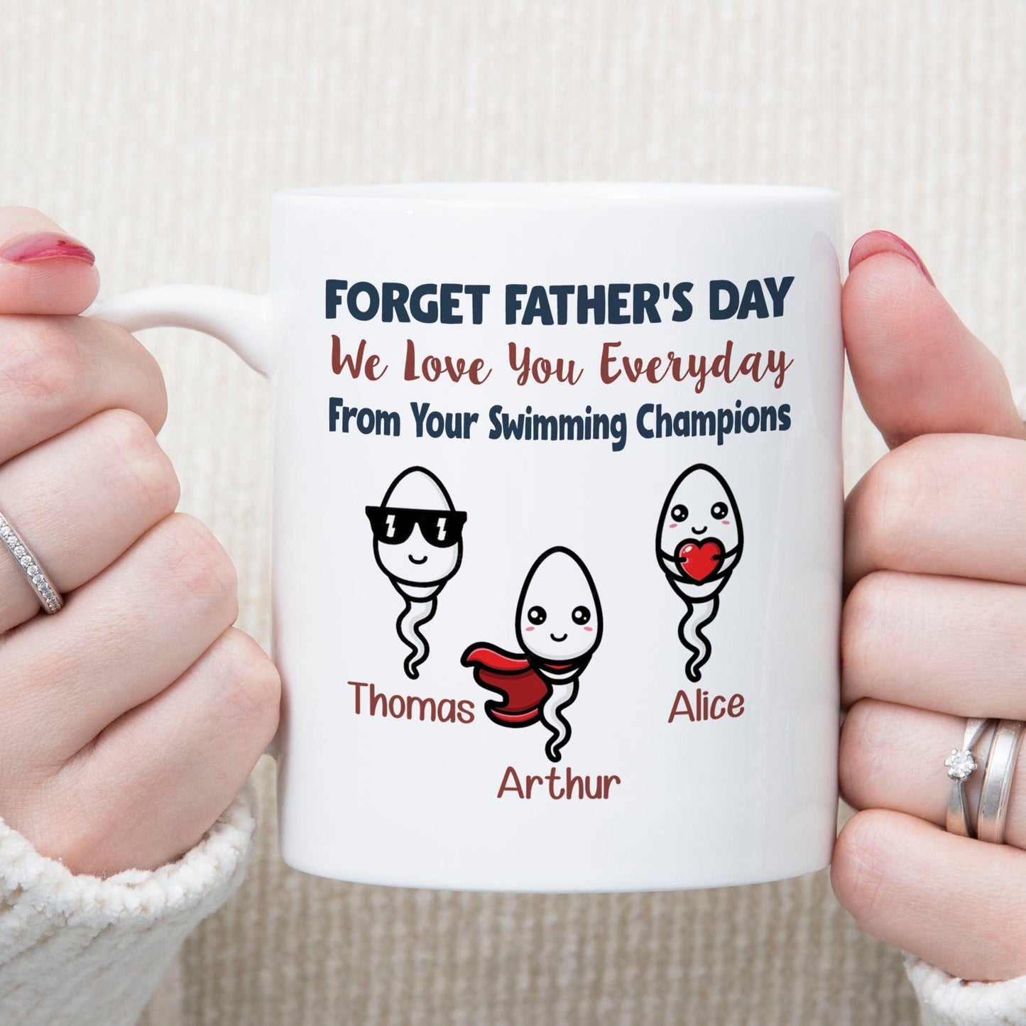 We Love You Everyday Personalized Custom Father's Day Mug C346