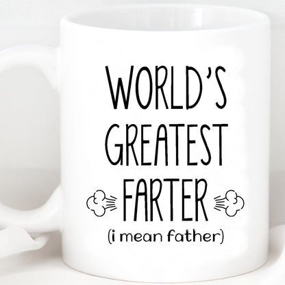 World's Greatest Farter I Mean Father Custom Father's Day Photo Mug H367