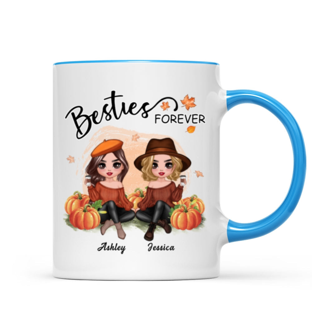 Doll Best Friends In The Pumpkin Patch Personalized Mug