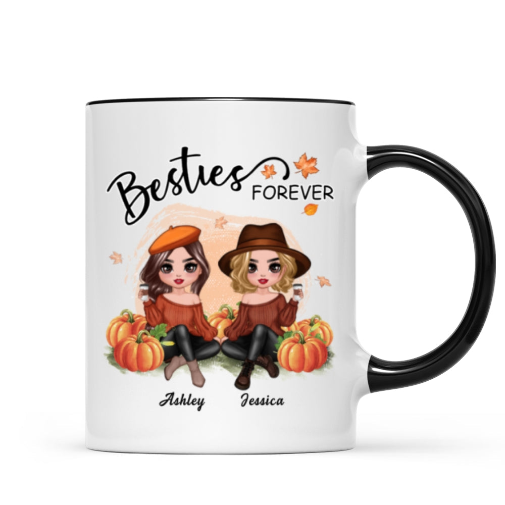 Doll Best Friends In The Pumpkin Patch Personalized Mug