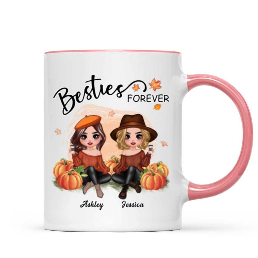 Doll Best Friends In The Pumpkin Patch Personalized Mug