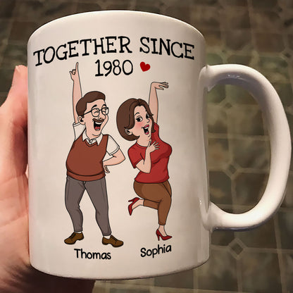 Funny Couple Together Since Personalized Mug, Anniversary Gift For Him, For Her
