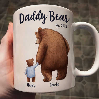 Daddy Bear Papa Bear Fathers Day Gift For Husband Dad Grandpa Personalized Mug