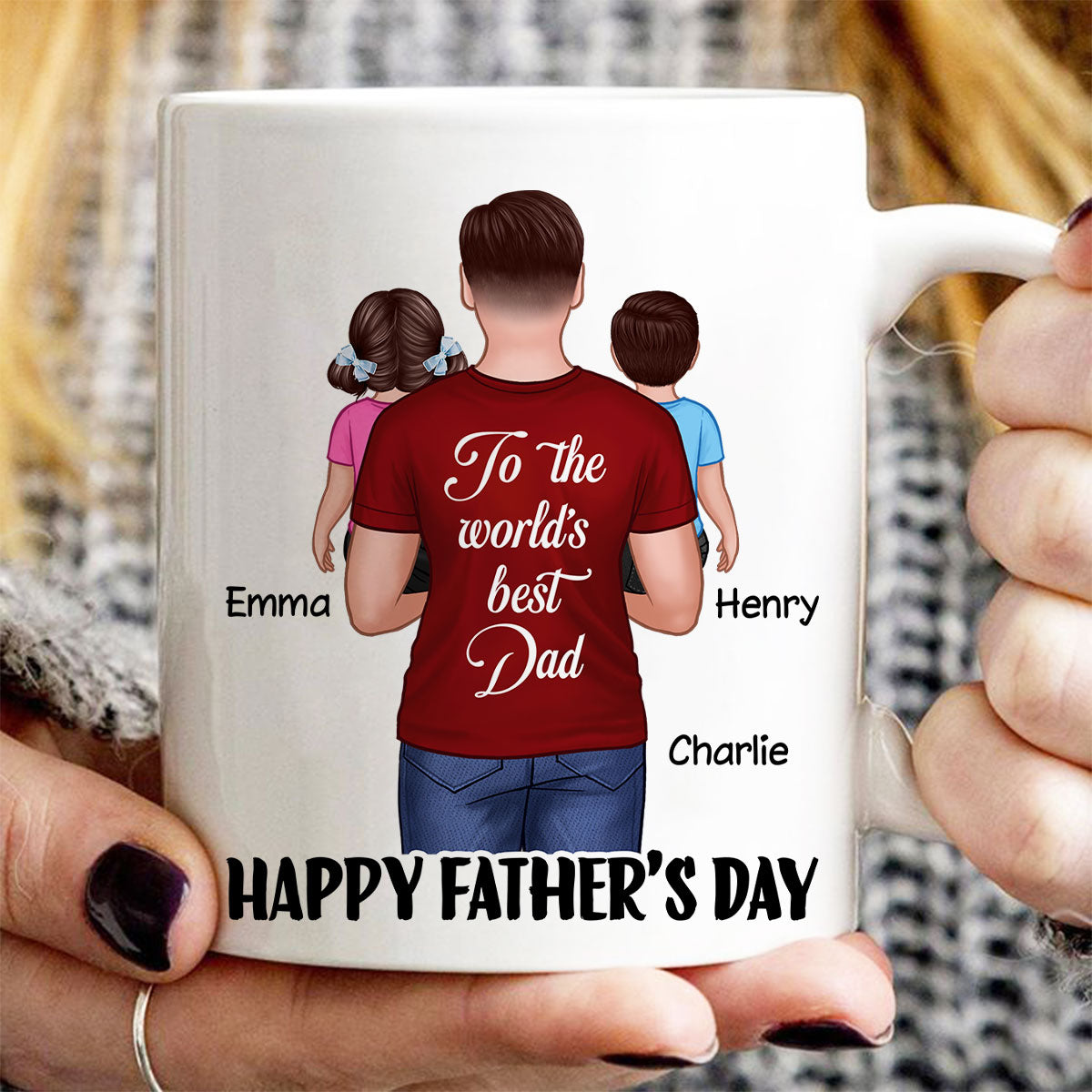 Happy Father's Day To The World's Best Dad Personalized Mug