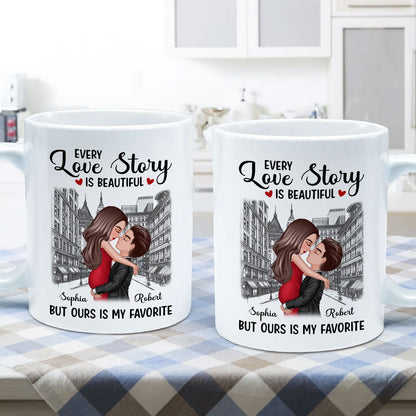 Elegant Couple On The Street Personalized Mug