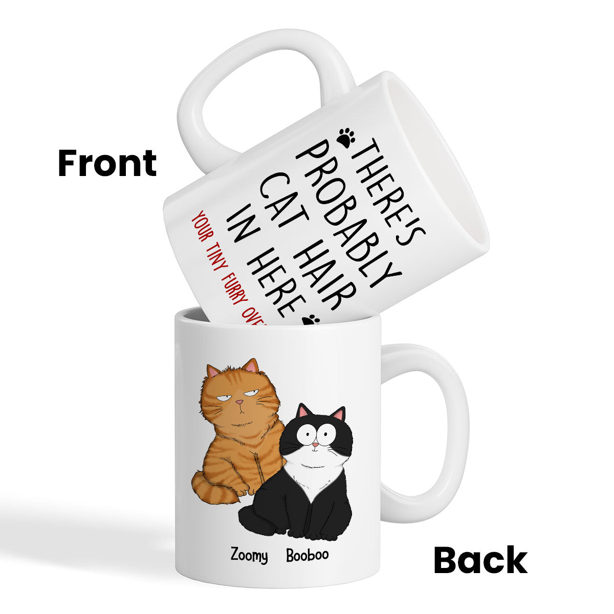 There's Probably Cat Hair In Here, Personalized Mug, Gift For Cat Mom, Cat Lover
