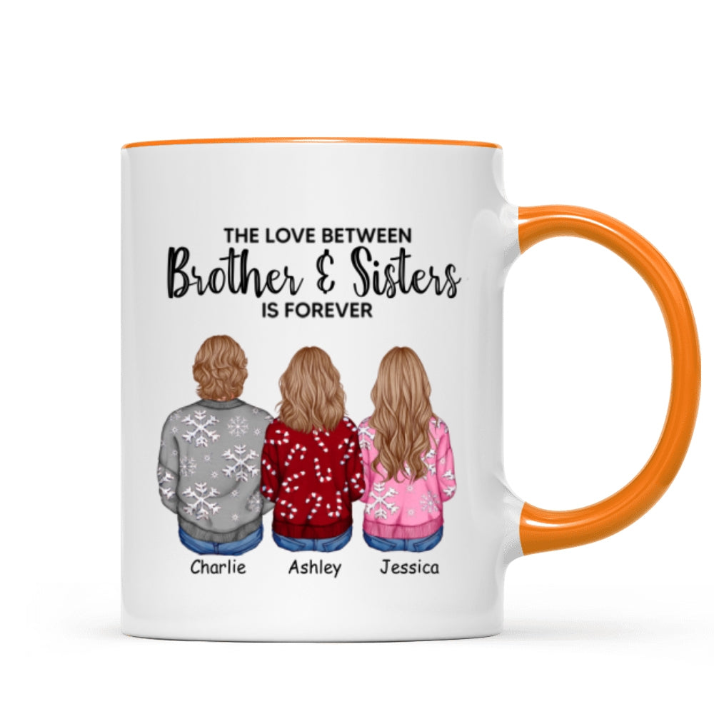 Personalized Siblings Christmas Mug, Personalized Brothers and Sisters Ornament, Siblings Gift