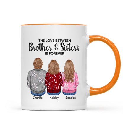 Personalized Siblings Christmas Mug, Personalized Brothers and Sisters Ornament, Siblings Gift