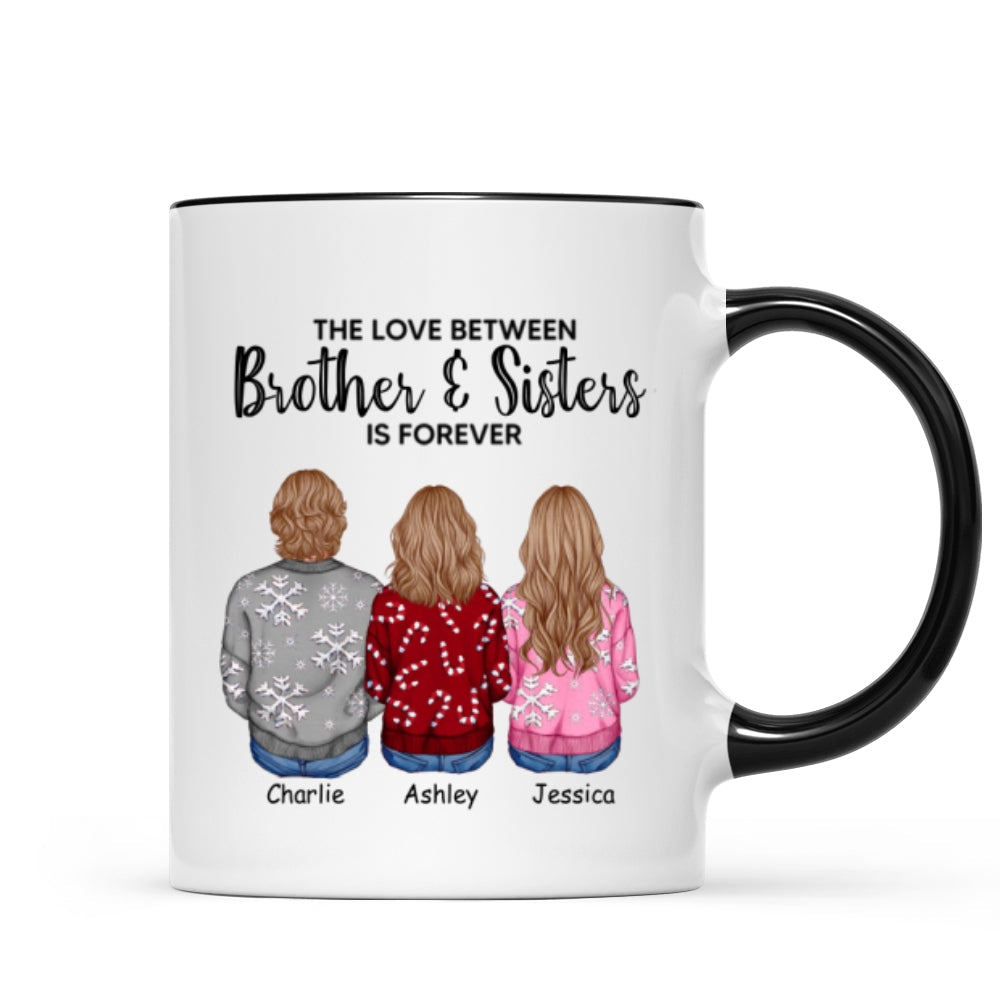 Personalized Siblings Christmas Mug, Personalized Brothers and Sisters Ornament, Siblings Gift