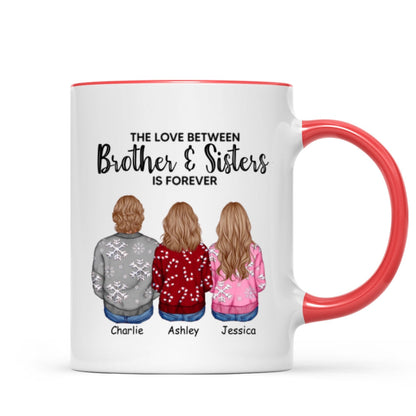 Personalized Siblings Christmas Mug, Personalized Brothers and Sisters Ornament, Siblings Gift