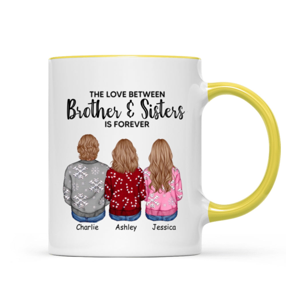 Personalized Siblings Christmas Mug, Personalized Brothers and Sisters Ornament, Siblings Gift