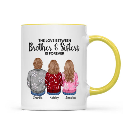 Personalized Siblings Christmas Mug, Personalized Brothers and Sisters Ornament, Siblings Gift