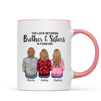 Personalized Siblings Christmas Mug, Personalized Brothers and Sisters Ornament, Siblings Gift
