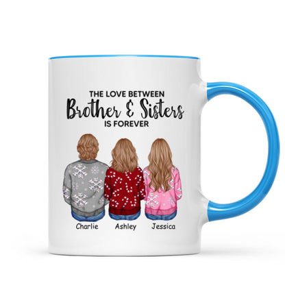 Personalized Siblings Christmas Mug, Personalized Brothers and Sisters Ornament, Siblings Gift