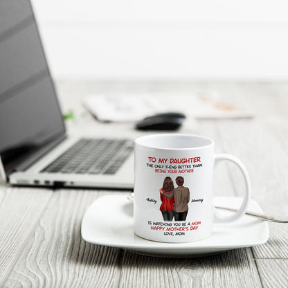 To My Daughter Happy Mother's Day Back View Mom Daughter Personalized Mug