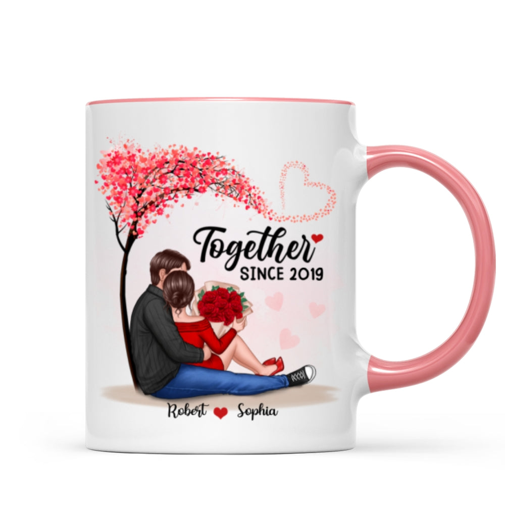 Couple Sitting Under Tree Together Since Personalized Mug