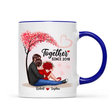 Couple Sitting Under Tree Together Since Personalized Mug