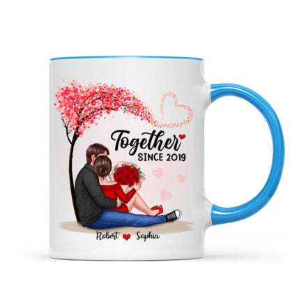 Couple Sitting Under Tree Together Since Personalized Mug