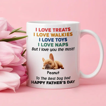 Custom Dog Dad Humor Mug, Personalized Holiday Gift Cup