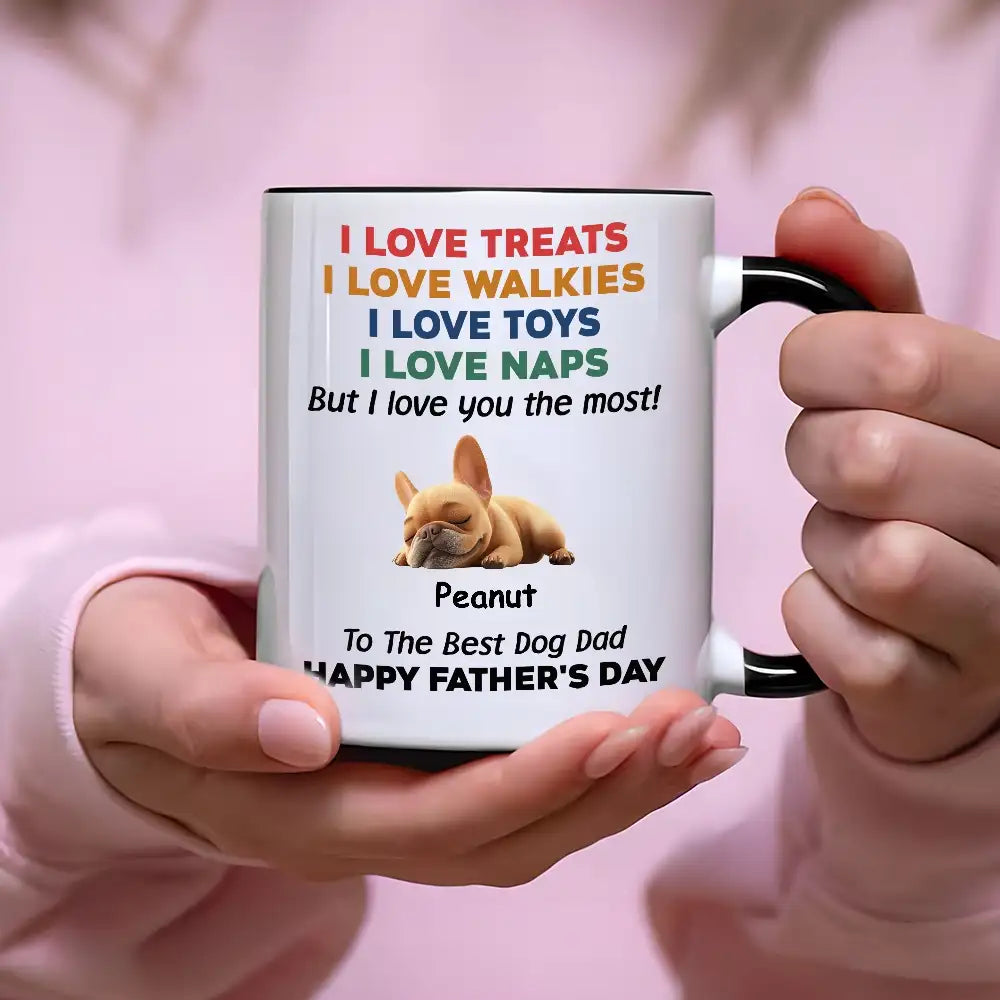 Custom Dog Dad Humor Mug, Personalized Holiday Gift Cup