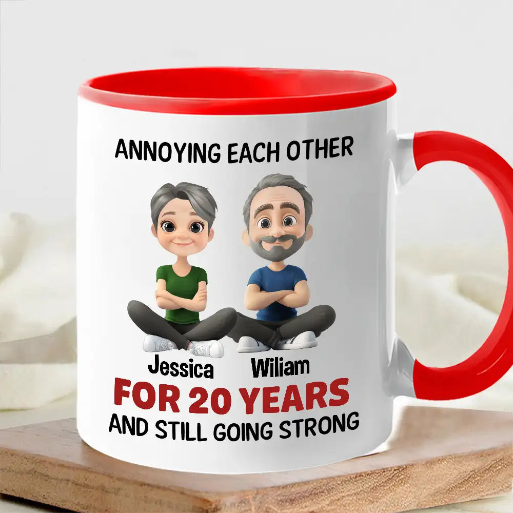 "Annoying Each Other for 20 Years" Personalized Mug Funny Anniversary Gift for Couples