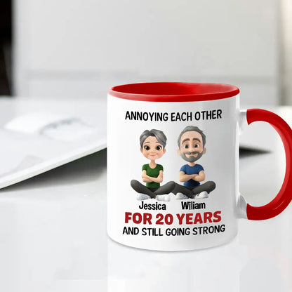 "Annoying Each Other for 20 Years" Personalized Mug Funny Anniversary Gift for Couples