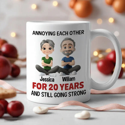"Annoying Each Other for 20 Years" Personalized Mug Funny Anniversary Gift for Couples