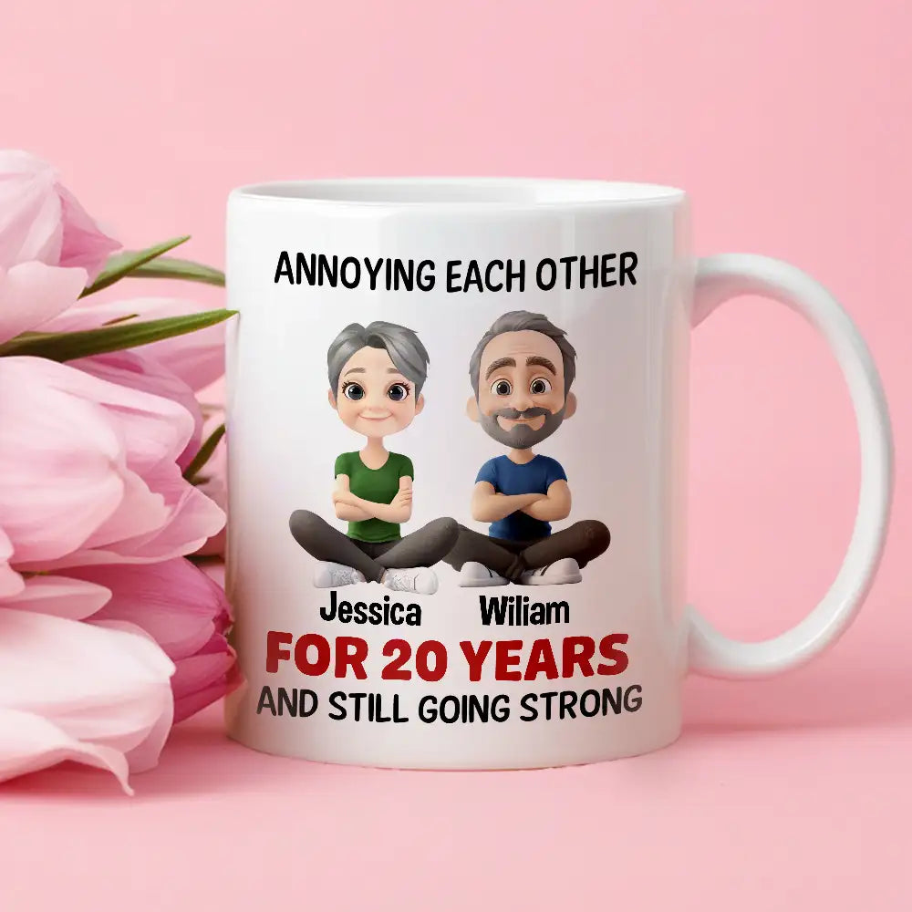 "Annoying Each Other for 20 Years" Personalized Mug Funny Anniversary Gift for Couples