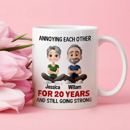"Annoying Each Other for 20 Years" Personalized Mug Funny Anniversary Gift for Couples