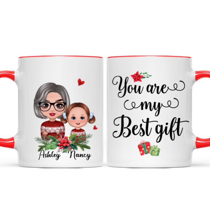 You Are My Best Gift Grandma & Grandkids Christmas Personalized Mug