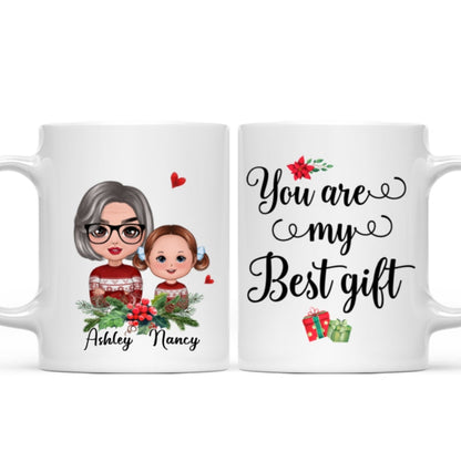 You Are My Best Gift Grandma & Grandkids Christmas Personalized Mug