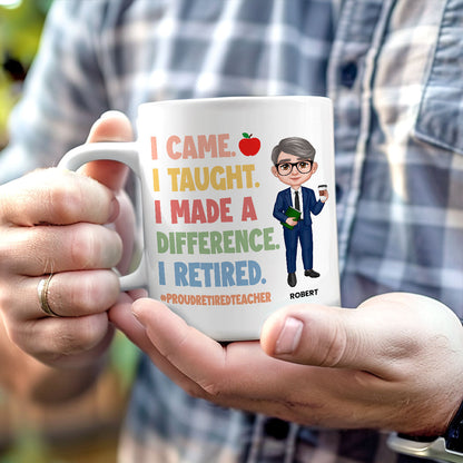 Proud Retired Teacher Personalized Mug, Retirement gift