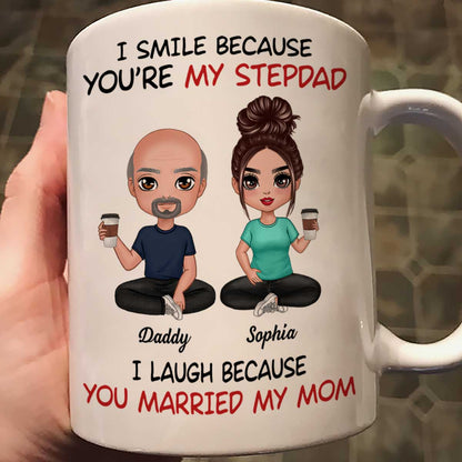 I Smile Because You're My Stepdad Personalized Mug