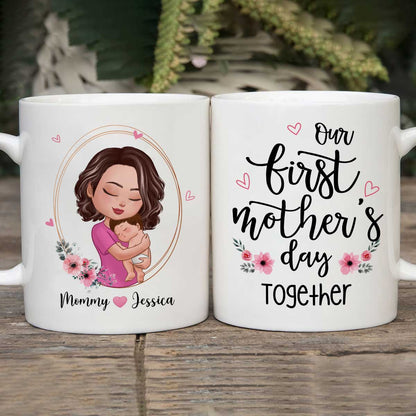Doll Mom Holding Baby Our First Mother's Day Together Personalized Mug