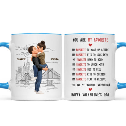 You Are My Favorite Everything Romantic Couple - Personalized Mug - Heartfelt Valentine's Day Gift for Her, for Him