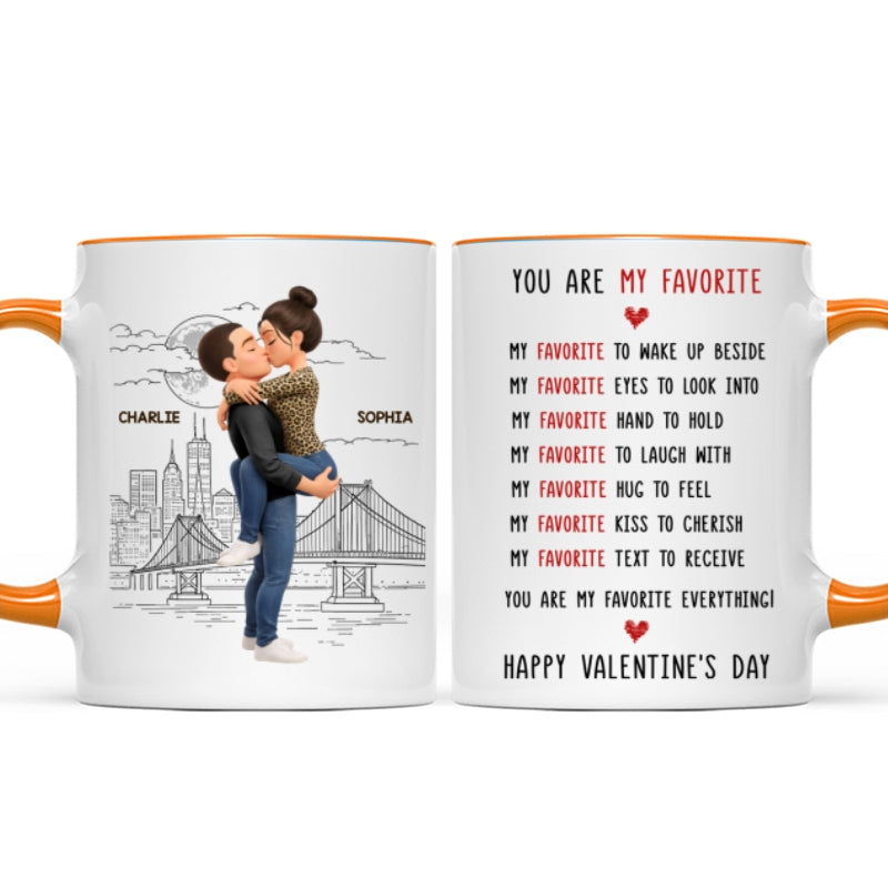 You Are My Favorite Everything Romantic Couple - Personalized Mug - Heartfelt Valentine's Day Gift for Her, for Him