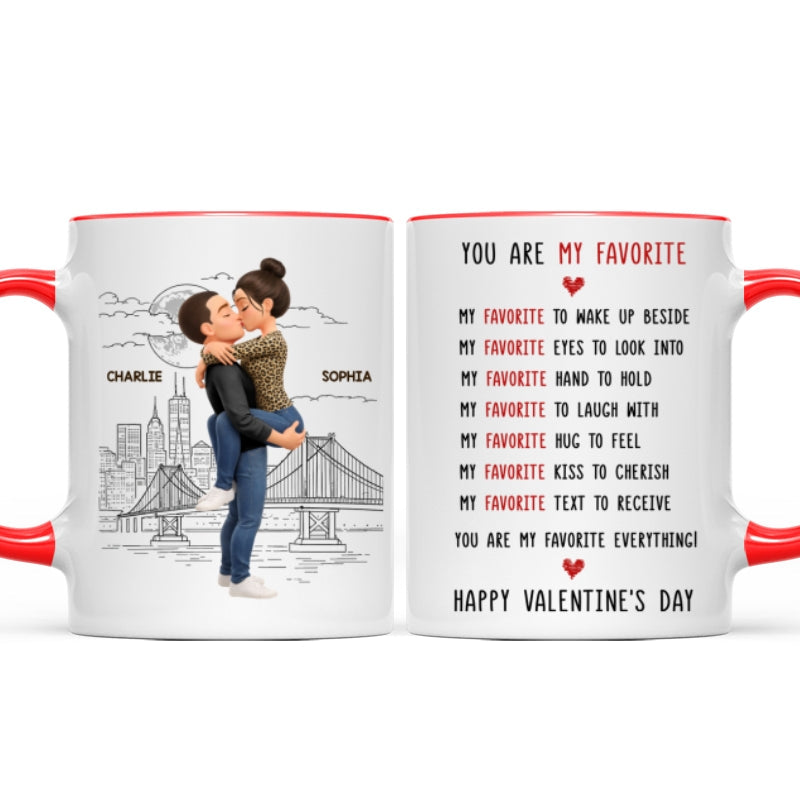 You Are My Favorite Everything Romantic Couple - Personalized Mug - Heartfelt Valentine's Day Gift for Her, for Him