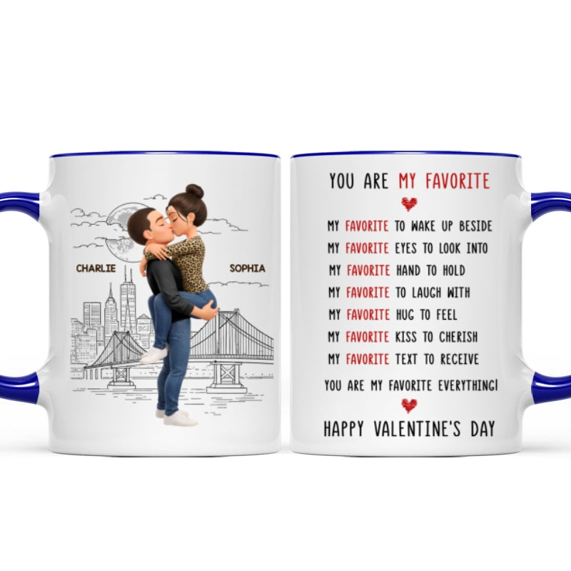 You Are My Favorite Everything Romantic Couple - Personalized Mug - Heartfelt Valentine's Day Gift for Her, for Him