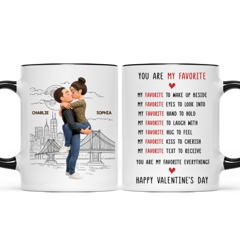 You Are My Favorite Everything Romantic Couple - Personalized Mug - Heartfelt Valentine's Day Gift for Her, for Him