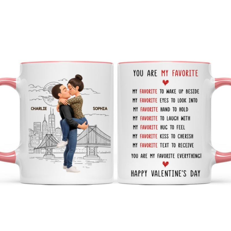 You Are My Favorite Everything Romantic Couple - Personalized Mug - Heartfelt Valentine's Day Gift for Her, for Him