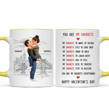 You Are My Favorite Everything Romantic Couple - Personalized Mug - Heartfelt Valentine's Day Gift for Her, for Him