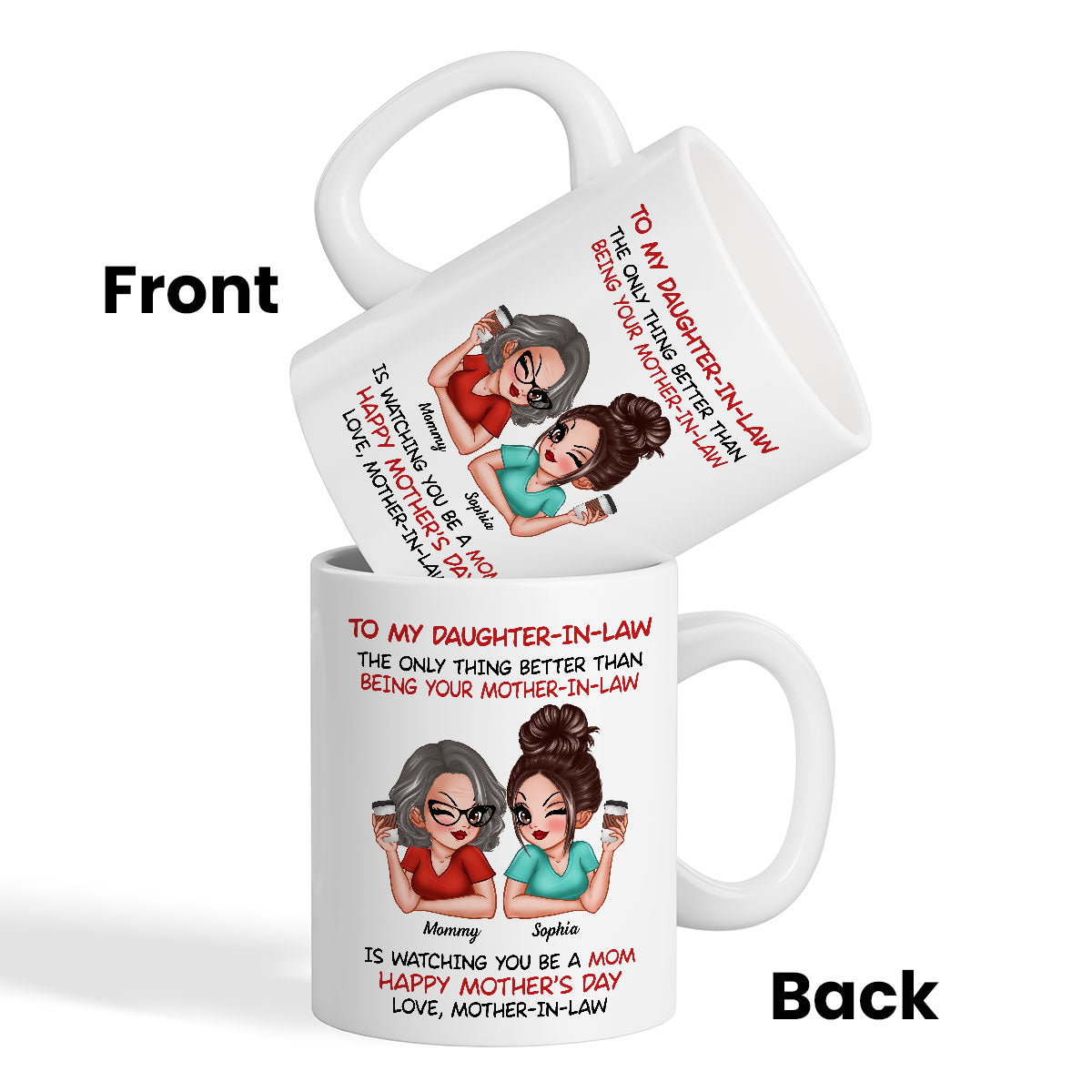 To My Daughter-In-Law Happy Mother's Day Personalized Mug