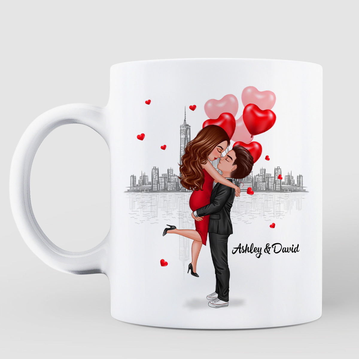 My Heart Is Where You Are Couple Valentine's Day Gift For Him For Her Personalized Mug