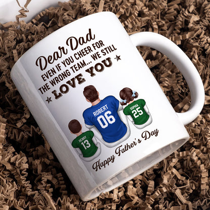 You'll Always Be My MVP Divided Funny Gift For American Football Dad Personalized Mug