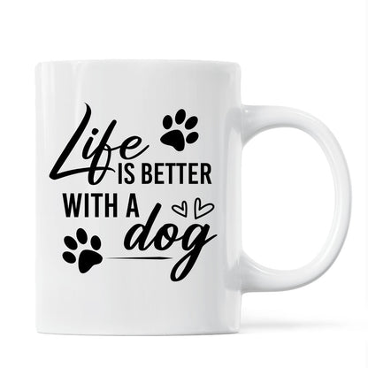 Cartoon Couple You Me & The Dog Personalized Mug