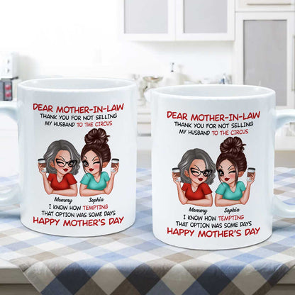 Dear My Mother-in-law Happy Mother's Day Personalized Mug